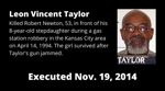 Executed Nov. 19, 2014: Leon Vincent Taylor
