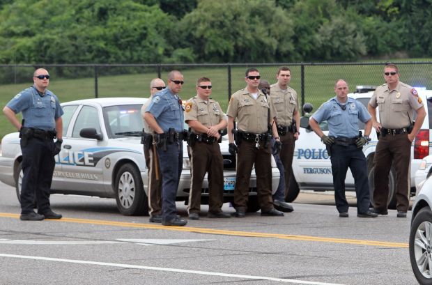 People protest the shooting of Michael Brown