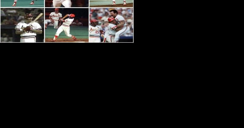 St. Louis Cardinals Vince Coleman, center, lies on the field of