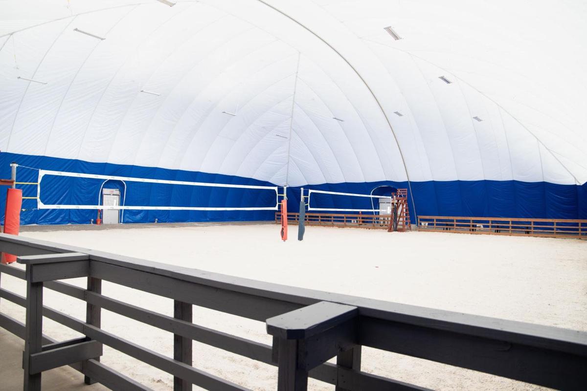 Arizon Building Systems installs sand volleyball dome