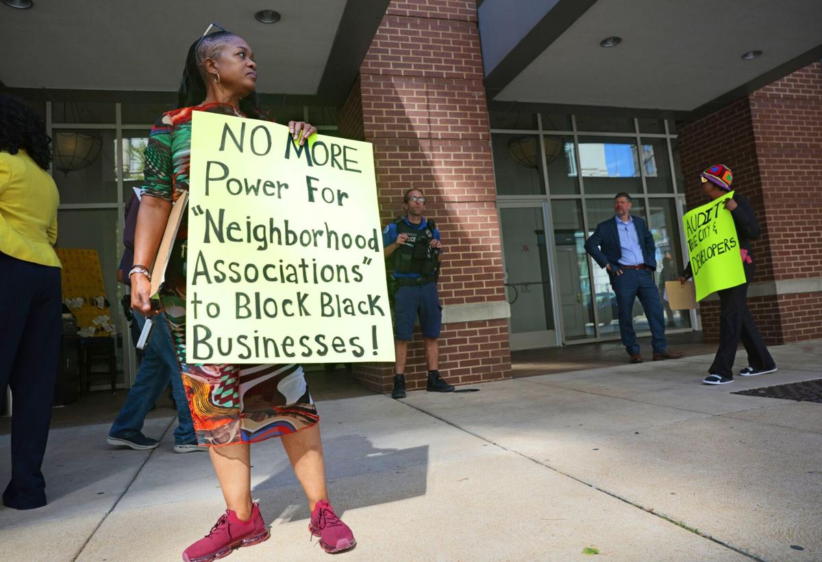 Protesters target St. Louis Development Corp. north side grant program