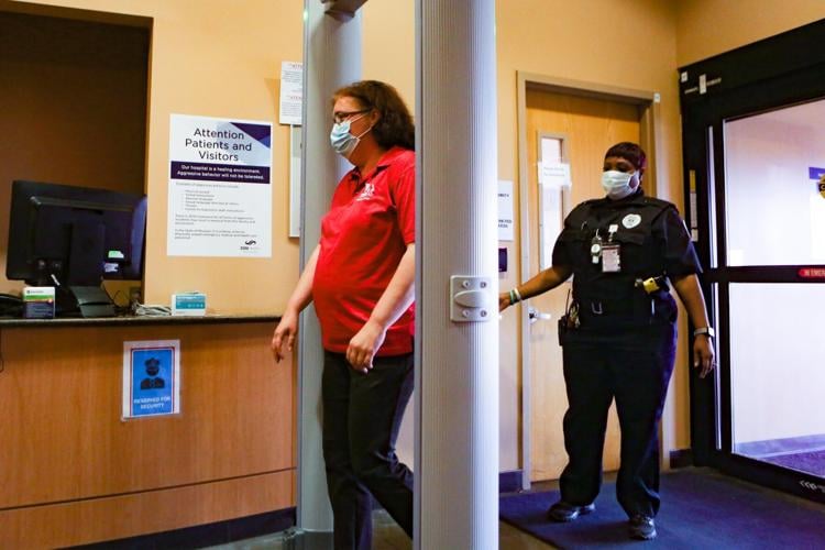 Metal detectors at SSM Health DePaul Hospital