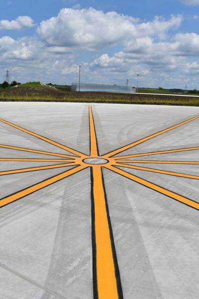 Compass calibration pad at Ӱԭ Downtown Airport.