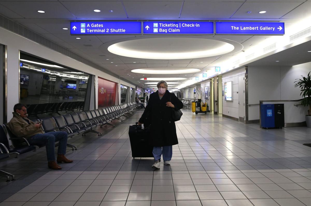 Travellers taking precautions from exposure to the coronavirus