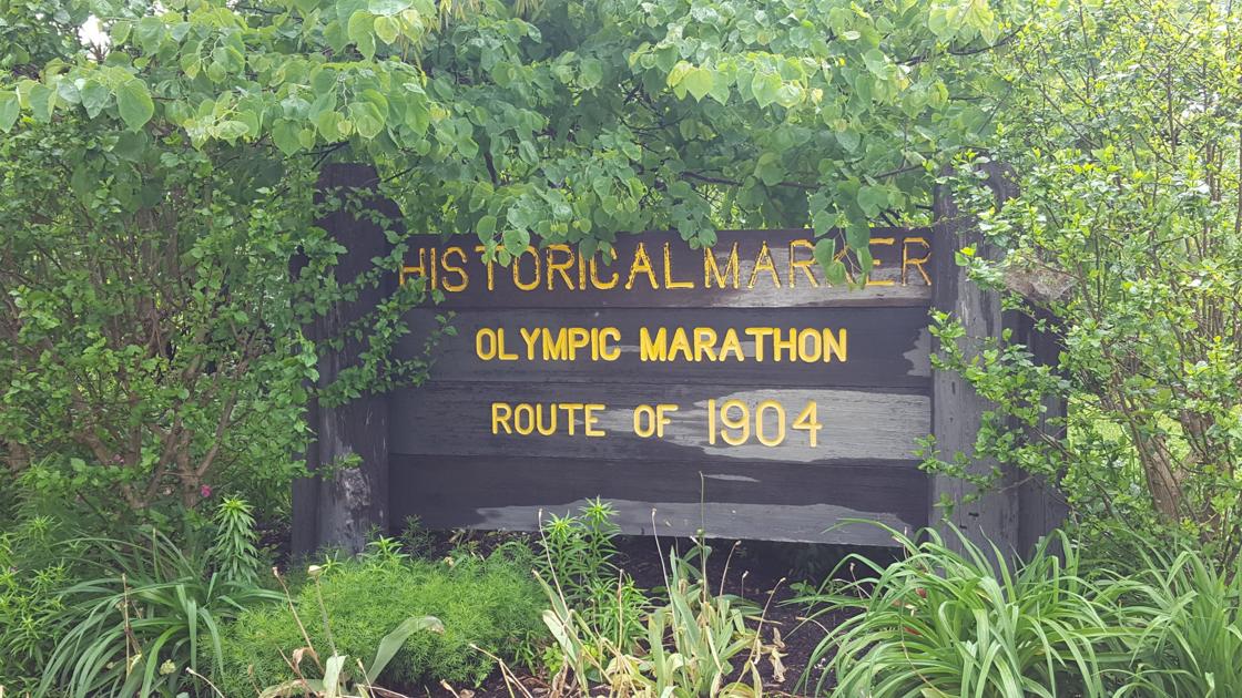 Spotlight Lone Marker Notes 1904 Olympic Marathon Route But Who Put It Up Joe S St Louis Stltoday Com