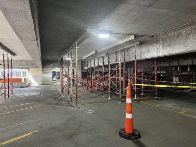 Shoring at the parking garage at 400 North Sixth Street in downtown 51.