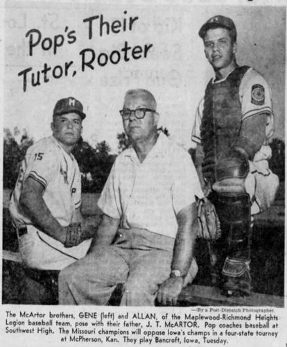 Gene McArtor in high school