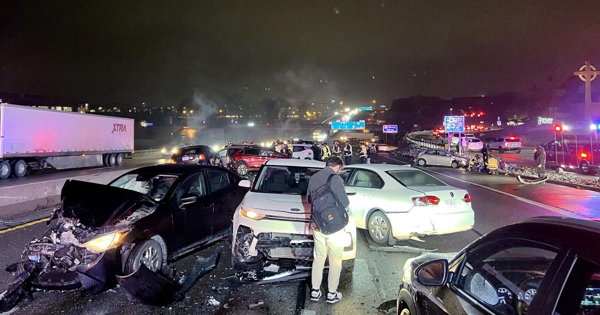 Wintry mix causes multiple crashes, closing area highways; no serious injuries reported