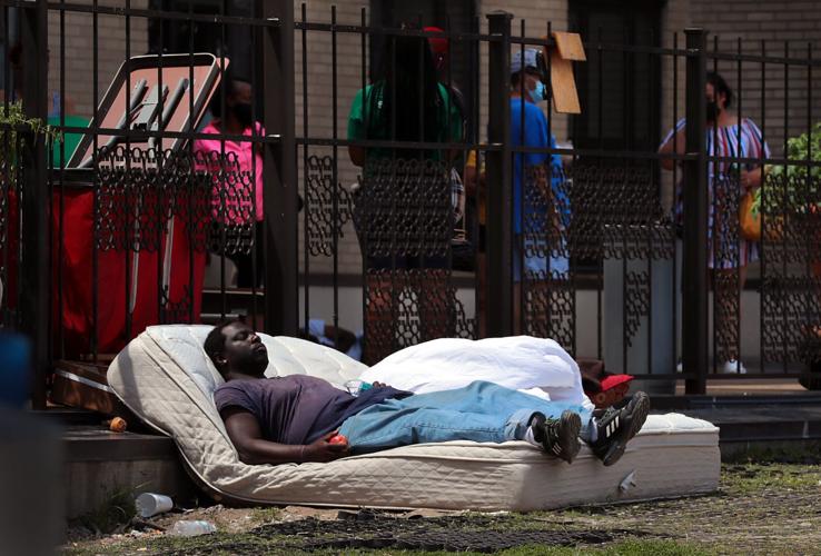 Tent camp in Interco Plaza still standing