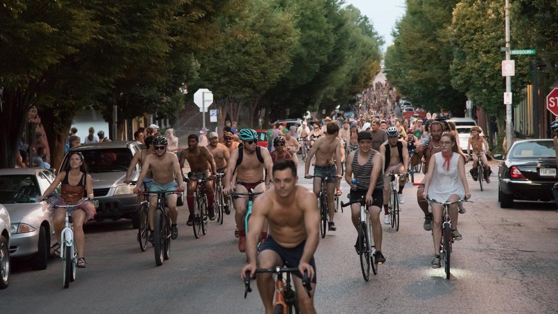 And the 11th Annual World Naked Bike Ride rolls through St 