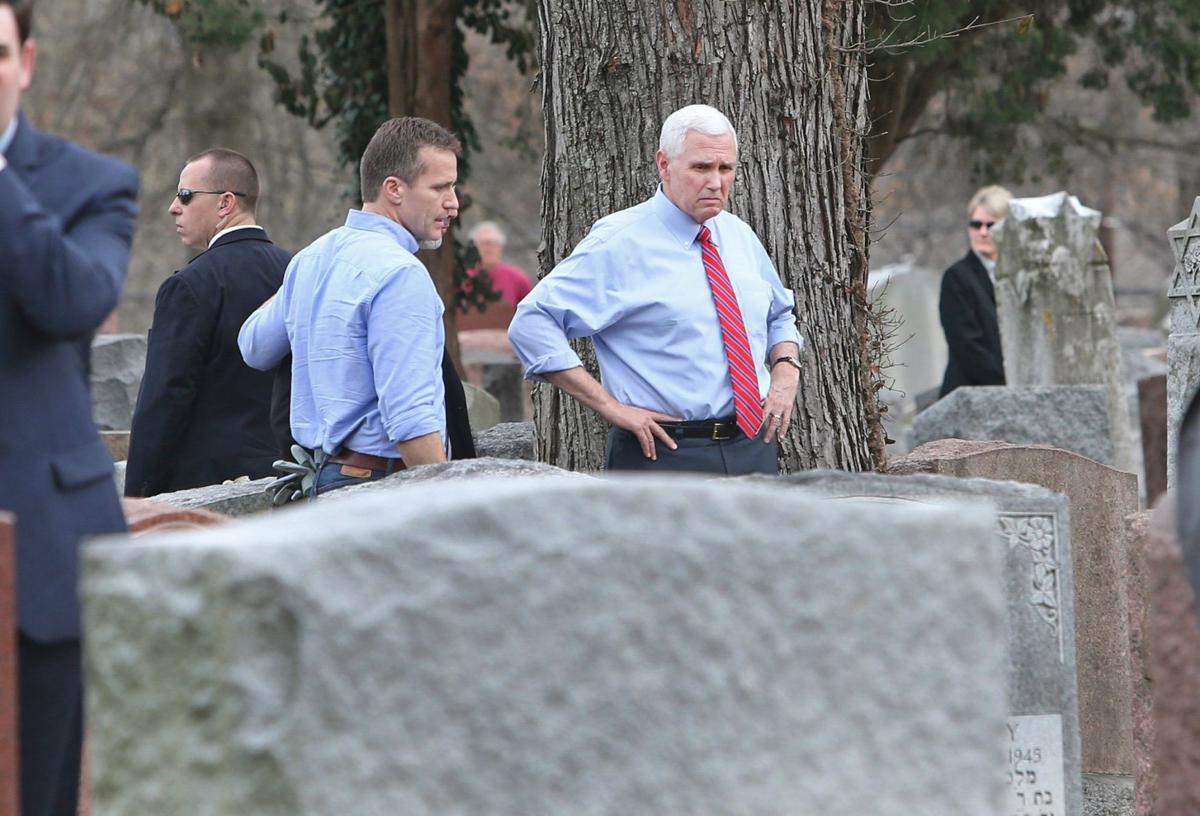 Vice President and Governor visit Vandalized Cemetery