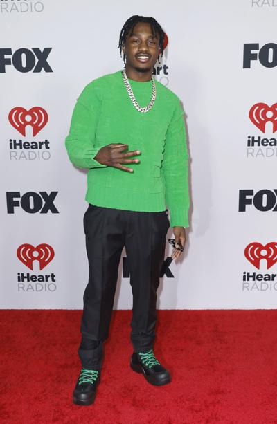 Lil Tjay attends the 2022 iHeartRadio Music Awards at The Shrine Auditorium in Los Angeles on March 22, 2022.
