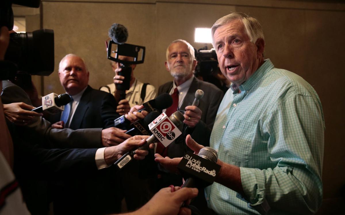 Missouri Lt. Gov. Mike Parson arrives in Jefferson City