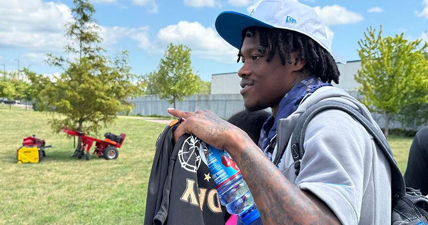 Image for article Im just like them Lions Jameson Williams, a St. Louisan, gives back to Detroit kids