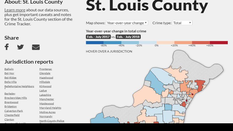 unincorporated st louis county map Crime Tracker Now Lets You Track Crime In St Louis County Law unincorporated st louis county map