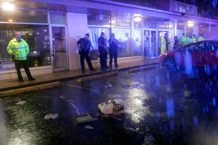 Protesting in the rain