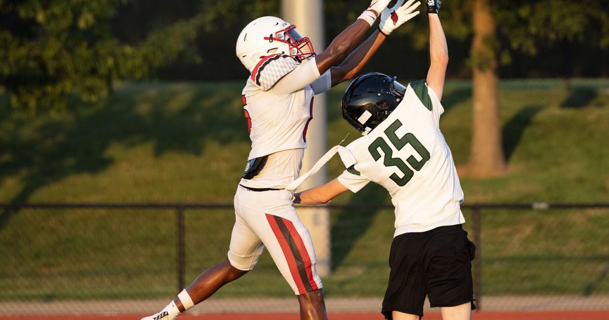 Joint football practice at Pattonville High School