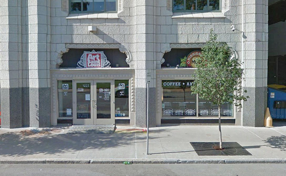 Catalyst Coffee Bar Opens Downtown Off The Menu Stltoday Art St Louis At 1223 Pine Street Downtown Photo By Google Earth