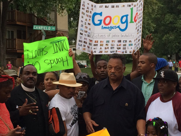 Jesse Jackson at Ferguson protests