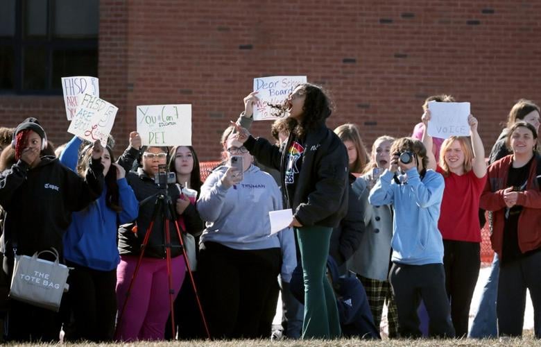 Francis Howell North High School students walk out in protest