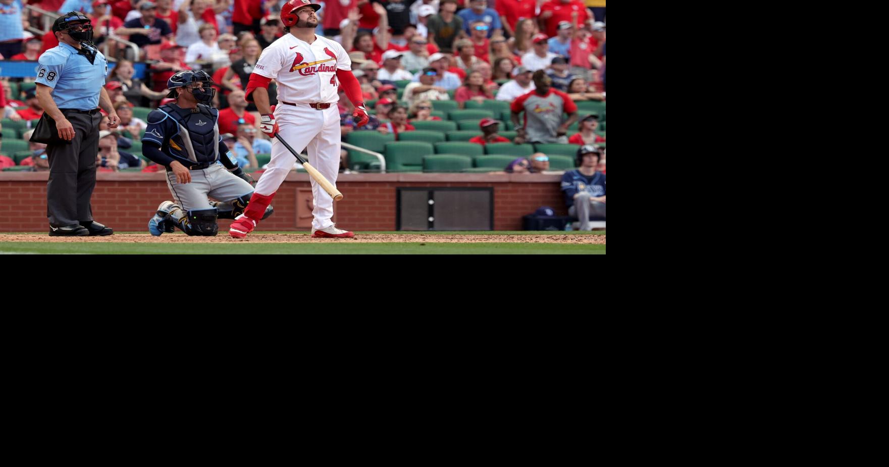 Alec Burleson's big blast caps Cardinals' 8-run rally in sixth to shock Rays, win opener