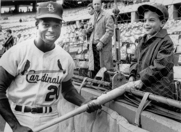 Baseball In Pics - Lou Brock with his son Lou Brock, Jr