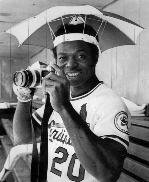 lou brock umbrella hat