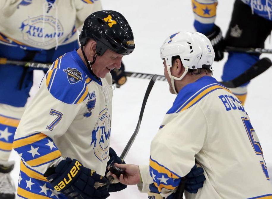 Garth Butcher with Berenson at Blues/NHL Alumni Game