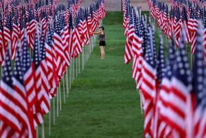 Flags of Valor memorial on Art Hill marks 25th anniversary of September 11 terrorist attacks