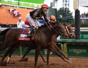 Golden Tempo, ridden by Jose L Ortiz, wins the 2026 Kentucky Derby.May 2, 2026
