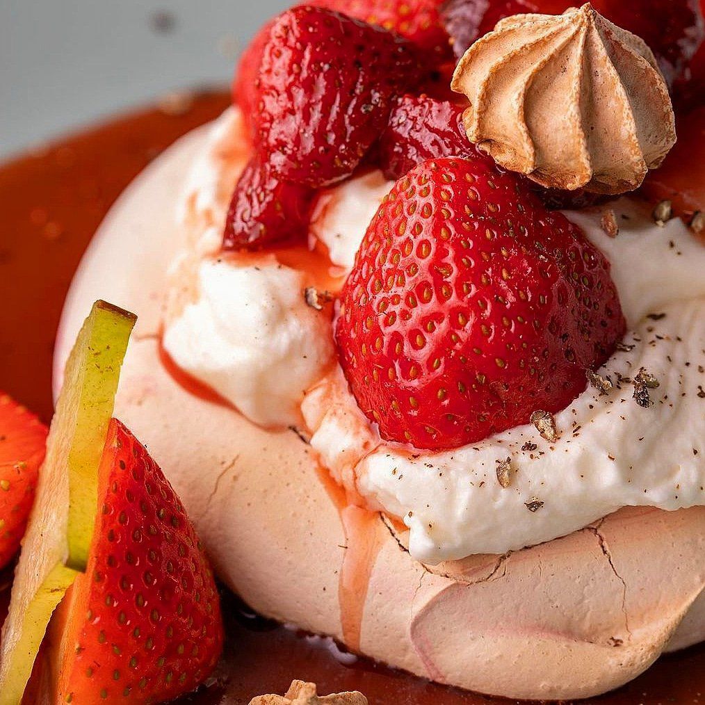 Alchemy Bakery chef's pavlova combines strawberries with dash of