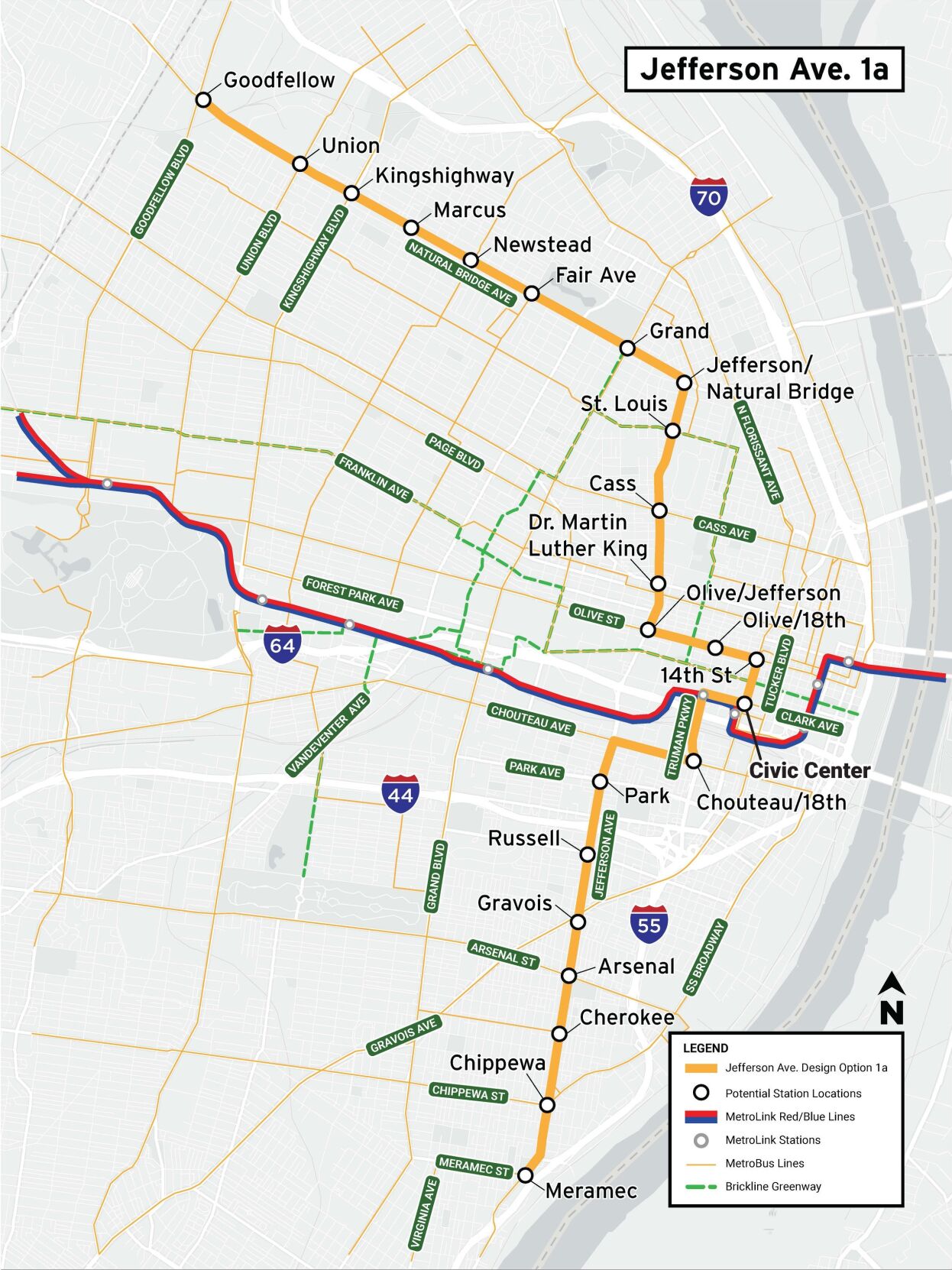 Stl Bus Routes St. Louis bus rapid transit route options into downtown area