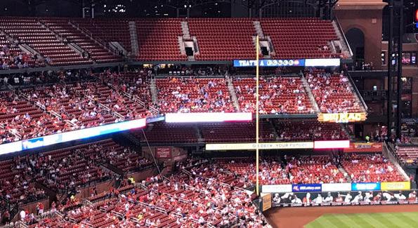 Plenty of empty seats at Busch Stadium