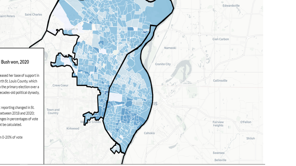 Map Cori Bush Brings Out The Vote In North County City To Topple Clay Dynasty In 2020 Online Stltoday Com