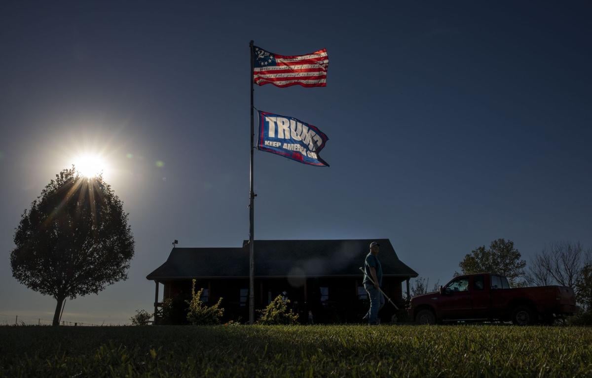 Republican voters in Liberal, Missouri, pray for another perfect storm