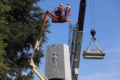 Removal of top of Confederate Monument