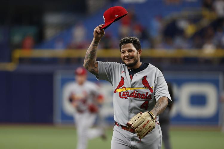 Yadier Molina pitches shutout inning in 11-3 loss to Rays