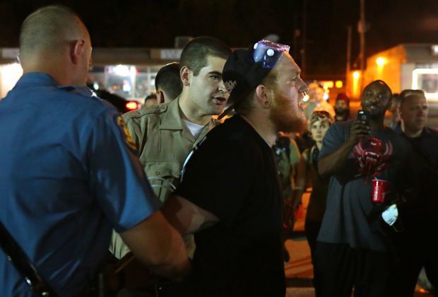 Protester arrested in Ferguson