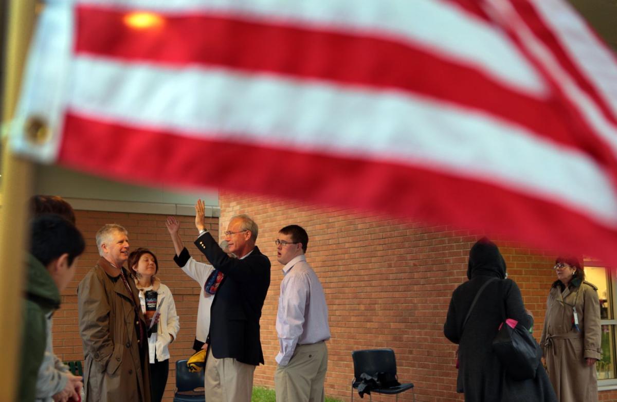 Rick Stream votes in Kirkwood