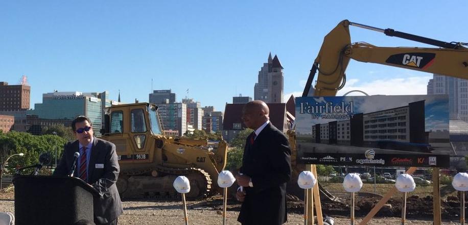 Groundbreaking for new downtown hotel.