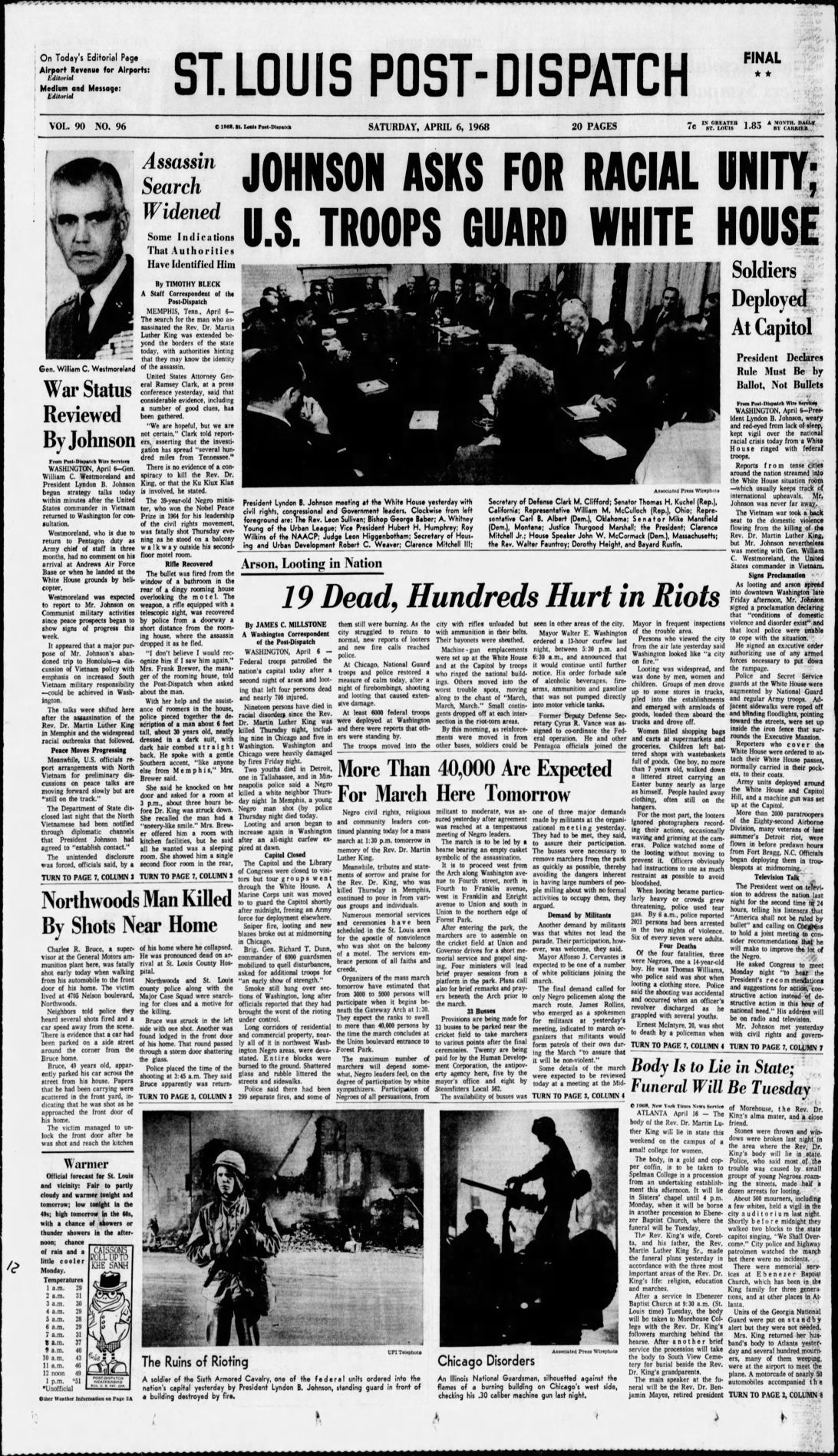 martin luther king assassination newspaper article