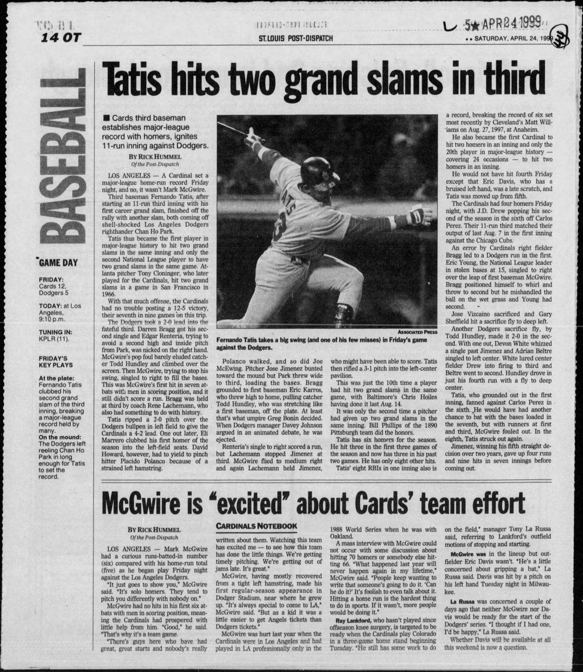 Fernando Tatis' Two Grand Slams Remain an Insane MLB Record