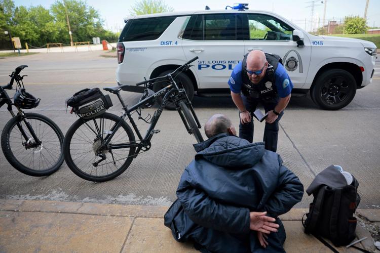 St. Louis downtown bike patrol officers respond on wheels