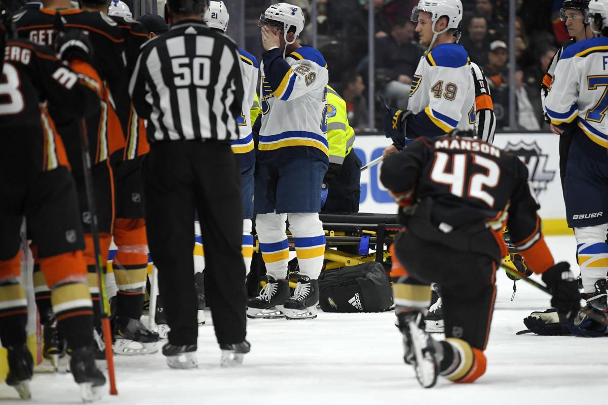 Blues' Jay Bouwmeester alert after 'cardiac episode' on bench at