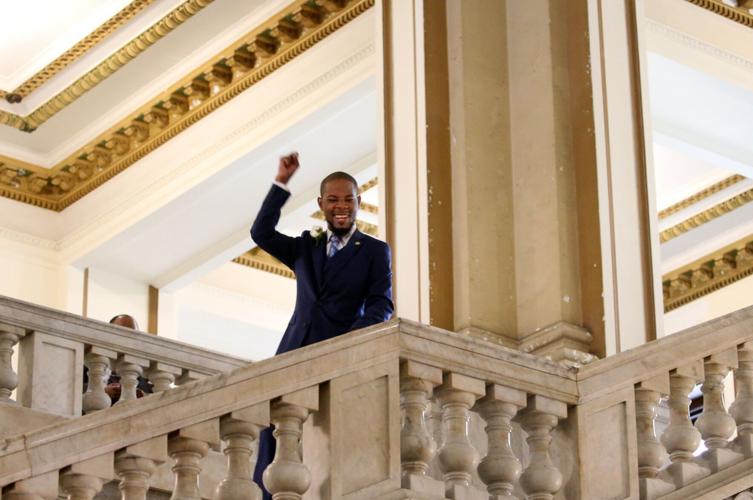 New 14-member 51���� Board of Aldermen sworn in today at City Hall