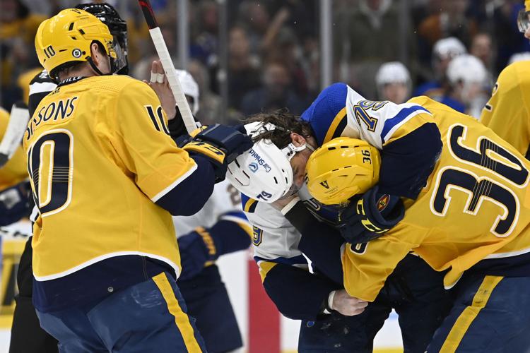 VIDEO: Fight breaks out during Preds home opener at Bridgestone Arena