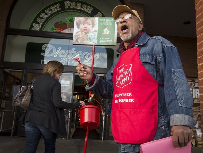 Salvation Army bell ringer Keith Crumes