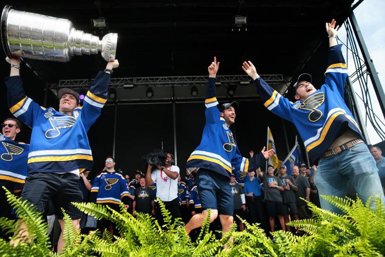 Blues' Vince Dunn celebrates Stanley Cup victory with hometown