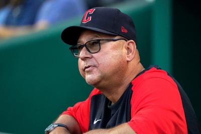 Cleveland Guardians manager Terry Francona watches from the dugout prior to a game against the Kansas City Royals at Kauffman Stadium on Sept. 5, 2022, in Kansas City, Missouri.
