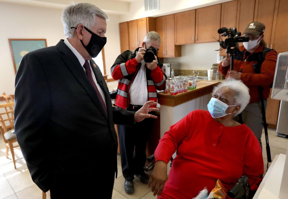 Gov. Mike Parson visits vaccination clinics in St. Louis metropolitan area